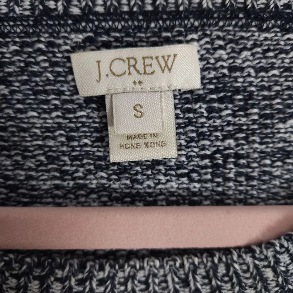 J.Crew Gray Blue Seed Stitch Pullover Sweater Women's Small